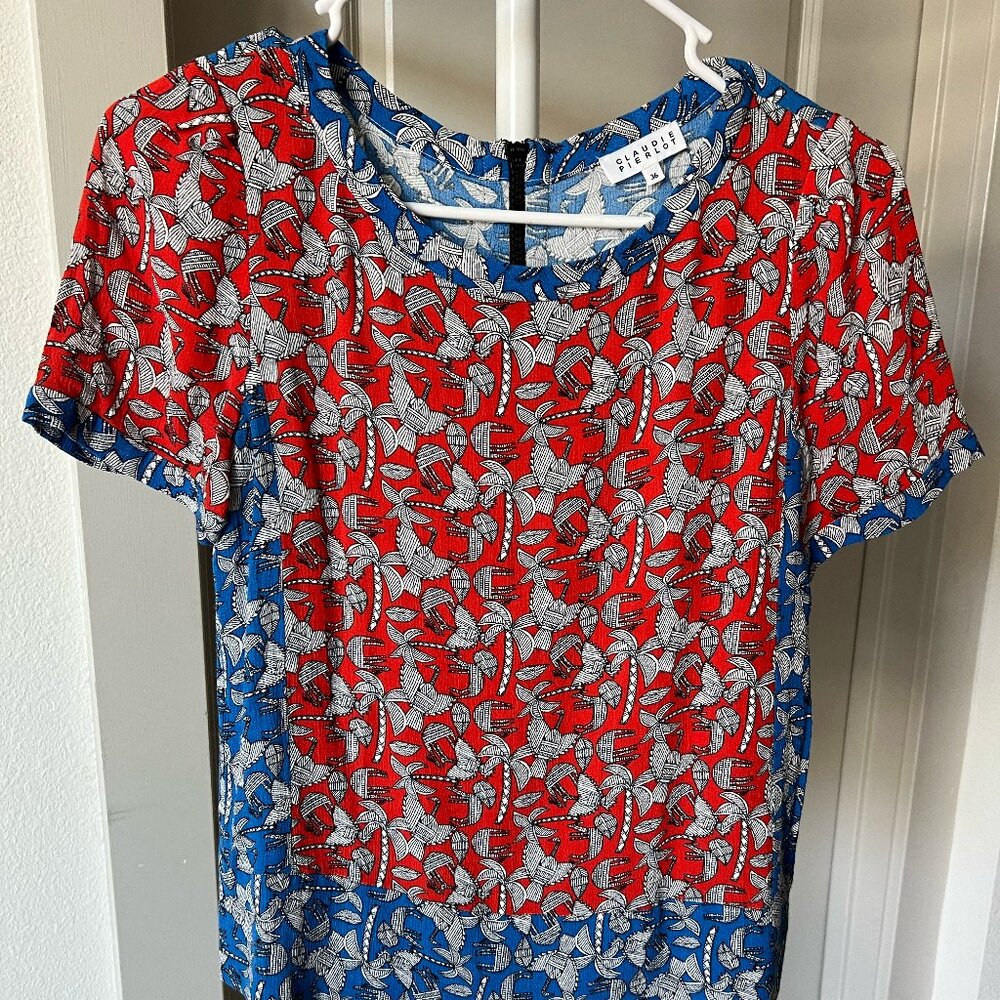 Claudie Pierlot Palm and Animal Shirt